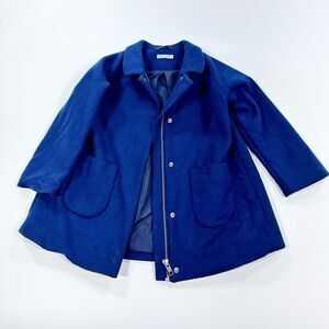 COS navy wool classic winter coat 98 / 104